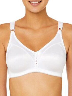 Bali Double Support Cool Comfort Wirefree Bra White 36D 3820